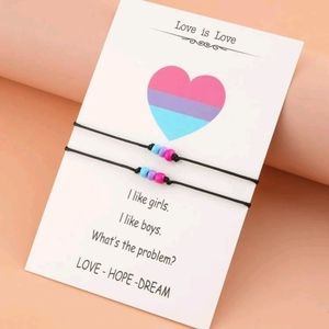 🍉5 for $25* Love Is Love Adjustable Rope Bracelets